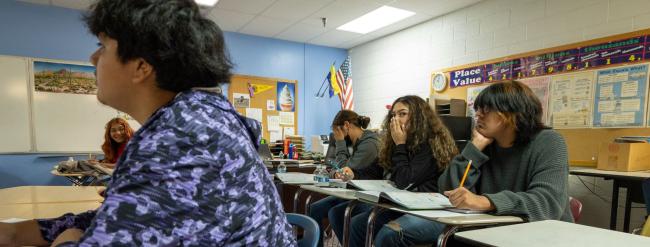 students in class